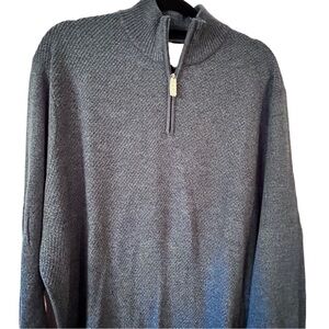 Dockers Men's Blue 1/4 Quarter Zip-Up Sweater XXL